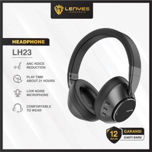 Headphone Bluetooth 5.3 LENYES LH23 ANC STUDIO HIFI BASS wireless stereo headset bando with HD microphone original