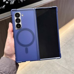 Luxury Matte Ultra Slim Case for Samsung Galaxy Z Fold 7 6 5 4 fold7 zfold Fold6 Magnetic Airbag Bumper Shockproof Cover