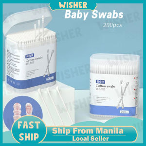200/400Pcs /Set Double-headed Baby Cotton Swab Cotton Buds For Baby Cotton Buds  Ear And Nose Cleaning Cotton Swabs