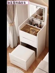 Urban Echo Cream style flip dressing table modern simple small apartment integrated small storage cabinet Internet celebrity mini makeup table