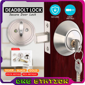 Single Cylinder Deadbolt Lock Door Security Thumb Turn Lockset Tombol Pintu Rumah Bilik Muka Kunci 门锁