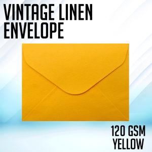 ProPRINTZ - Linen Envelope | A5 Letter Sheet | 1 Retro Envelope Sticker Paper Letter Set