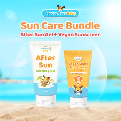 Moose Gear Baby Sun Care Bundle (1x Vegan Sunscreen 1x After Sun Soothing Gel)