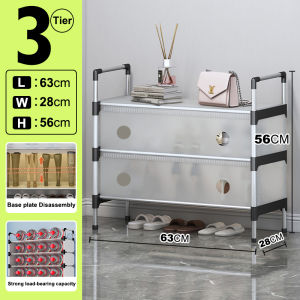 3-7 Layer Shoe Cabinet Organizer Plastic Clear Door Stackable Dustproof Flip the lid upwards Shoe Rack Organizer