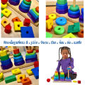 (ของแท้ USA) ของเล่นมอนเตสเซอรี่ หอคอยสีรุ้ง มอนเตสซอรี่ Rainbow Stacker Melissa & Doug Montessori Toy บล๊อคต่อ หลากรุ่น 576 567. 