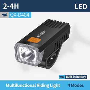 SMILING SHARK LED Bicycle Light 4Mode Super Bright Bike Light Type-c Rechargeable Bike Light Front Waterproof Outdoor Night Cycling Lighting QXD404