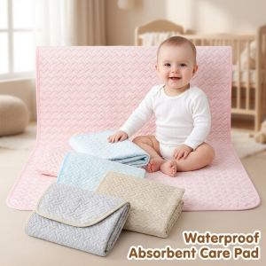Reusable Waterproof Baby Diaper Changing Mat Cotton 4 Layer Double Side All Season Infant Urine Pad Bedding Protector For Kids