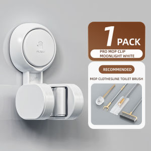 TAILI suction cup mop clip wall-mounted mop clip broom rack bathroom mop rack broom hanger punch-free sticker wall holder hook wall mop rack bathroom bracket spray mop set floor heavy-duty mop rack