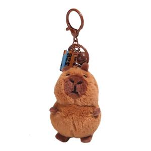 Phong cách màu sắc thanh lịch capybaras móc khóa vải nhung lông Mặt dây chuyền quyến rũ đa năng ăn mặc quyến rũ phụ kiện cho sử dụng hàng ngày