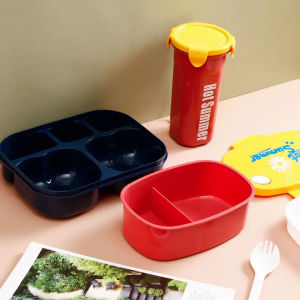 LUNCH BOX DAN KOTAK MAKAN HOT SUMMER SET FREE SENDOK & GOODIE BAG KODE HX 46158