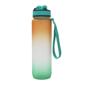 Multipurpose 1000ml Sports Water Bottle with Time Markers Water Bottle with Straw Lid Ideal for Gym and School