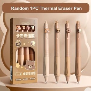 SIRENXI Mực xanh đen 1 bút xóa nhiệt Thẩm mỹ Hoạt hình Bút trung tính 0.5mm Sáng Tạo Dễ thương Bút gel xóa được Sinh viên