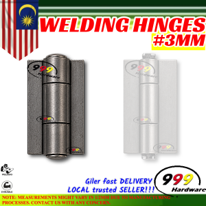 999 Heavy Duty Welding Hinges【2.0mm 3.0mm】Metal Butterfly Hinge/ Door Gate Hinges/ Pintu Pagar Grill Engsel Besi/ 门铰