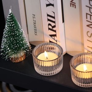 Ikea Tealight Candle Holder Home Décor Ornament Candle Holder Romantic Candlelight Dinner Ins Vertical Pattern Candle Cup Nordic Home Candle Stand