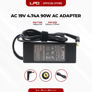 LPO Laptop Charger Adapter  19V 4.74A 90W 5.5mm x 1.7mm Compatible with Acer Aspire Travelmate Extensa Acernote Ferrari series PA-1900-04QB ADP-90SB BB AP09001005 LCADT01008