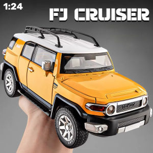 1:24 Scale Toyota FJ Cruiser Alloy Car Model Diecast Car Sound Light Car Lovers Collection Kids Birthday Gift Metal Boys Toys