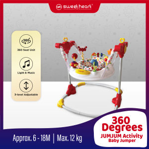 Sweet Heart Paris JUMJUM Activity Baby Jumpers BW10 with Seat Element 360 Degrees [3 Color Available]