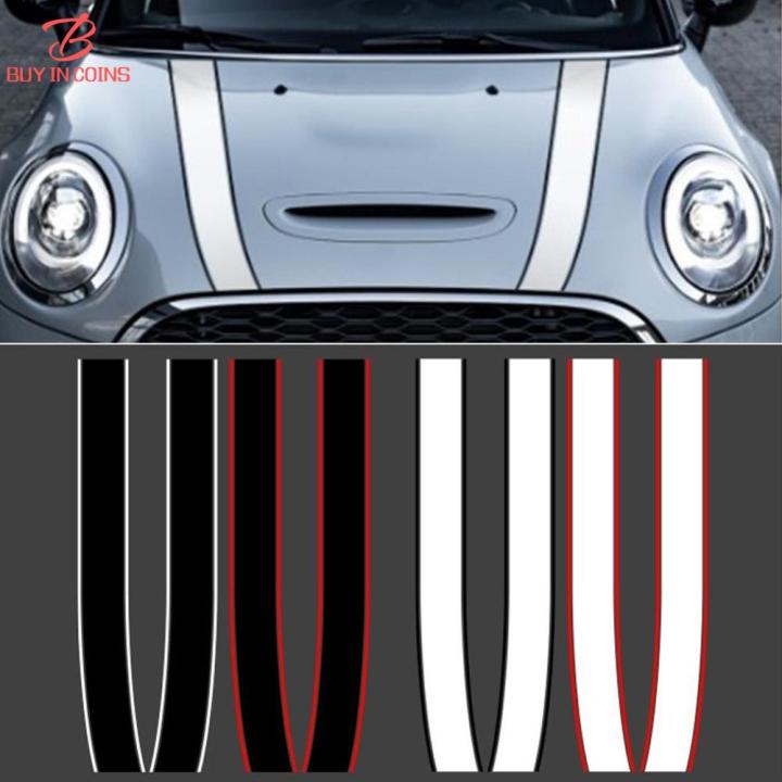 BC Car Engine Hood Bonnet Decor Sticker Stripes Decals For Mini Cooper ...