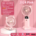 Epic Finds Kipas Angin Portable Mini USB 17000mAh Lipat / LED Display Portable Handheld Fan 5-Speed Wind Leher Kipas Dengan Aromaterapi Untuk Kantor Sekolah Olahraga Luar Ruangan. 