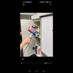 2026 Hot Sale [ Shipped from China ] Hair dryer holder no-drill wall-mounted bathroom hair dryer storage rack B3