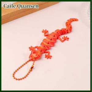 Caile 3D Printed Ornament Articulated Wall Gecko Flexible Joint Models Creative Stress Toys Gift