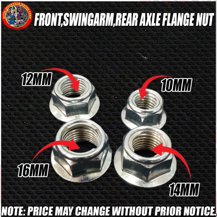 FRONT SWING ARM REAR AXLE FLANGE NUT (EN003A1) Lazada PH
