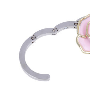 Minwen Rose pattern folding bag handbag tote table hanger hook holder purse hanger