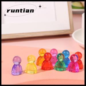 runtian 20Pcs 24x16x12mm Games Markers Acrylic Interact Game Colorful Humanoid Chess Pieces For Board Game Card Accessories