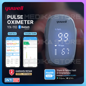 YUWELL - Pulse Oxymeter OLED + BLUETOOTH YX110 | Alat Saturasi Oksigen Bisa Connect Smartphone