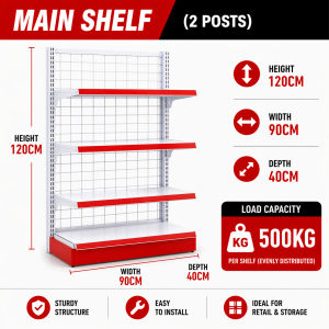 2026 New Model Display Rack Heavy Duty Steel Grocery Shelf for Sari-Sari Store Mini Mart