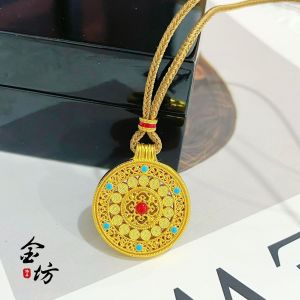 New hot sale สร้อยคอทองแดงชุบทองสไตล์ Wei Xue สร้อยคอ Pixiu Vajra ฝังเพชร สร้อยคอหรูหราเบาๆ สำหรับแฟนสาว 2025