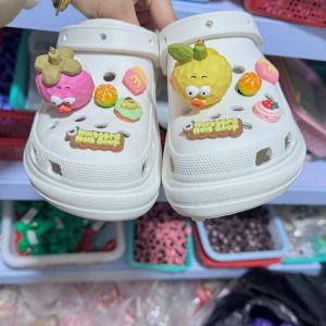 10 cái/bộ Sáng Tạo Quirky 3D Tre Và Cam Búp Bê Crocs Jibbitz Charms Giày Phụ Kiện Có Thể Tháo Rời khóa giày Trang Trí Cho Crocs
