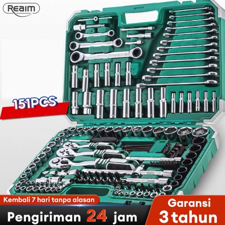 Reaim Tool Kit Kunci Shock Set Lengkap Pcs Original Kunci Shok Set Kunci Sock