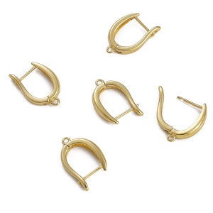 12x20mm 2pcs/bag 14K Plated Copper U-shaped Earring For DIY Making Fashion Jewelry Accessories