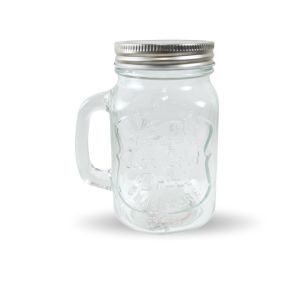 Harvest Jar Bening TUTUP STAINLESS | Drinking Glass Jar | Gelas Toples Kaca Cantik