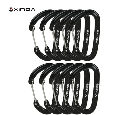 XINDA Móc Khóa Leo Núi Chuyên Nghiệp 16KN Kẹp Cổng Vít Hình Chữ D Móc Khóa Hợp Kim Nhôm Thiết Bị Ngoài Trời