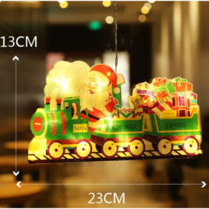 LED Christmas Sucker Lights Window Hanging Lights Santa Claus Elk  Suction Cup Lamp Christmas Decor