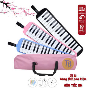 Kèn phím Melodica Melodion 32 phím 37 phím đen xanh hồng cho học tập biểu diễn - Tặng đầy đủ phụ kiện - Kho sáo trúc Việt Nam