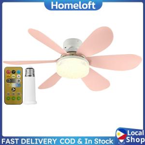 Ceiling Fan LED Lamp E27 Base Remote Control Modern LED Ceiling Fan 3 Speeds Low Profile Ceiling Fan for Bedroom Kitchen