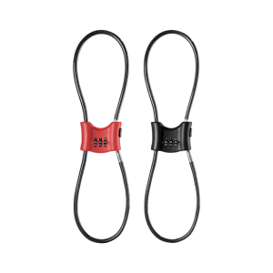 Travel Friendly Steel Cable Lock For Motorcycle Gear Luggage Storage Rust Resistant 3 Digit Combination Lock