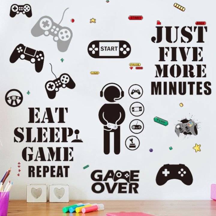 EDTHTTHE DIY Removable Video Game Room Gamer for Bedroom Children Wall ...