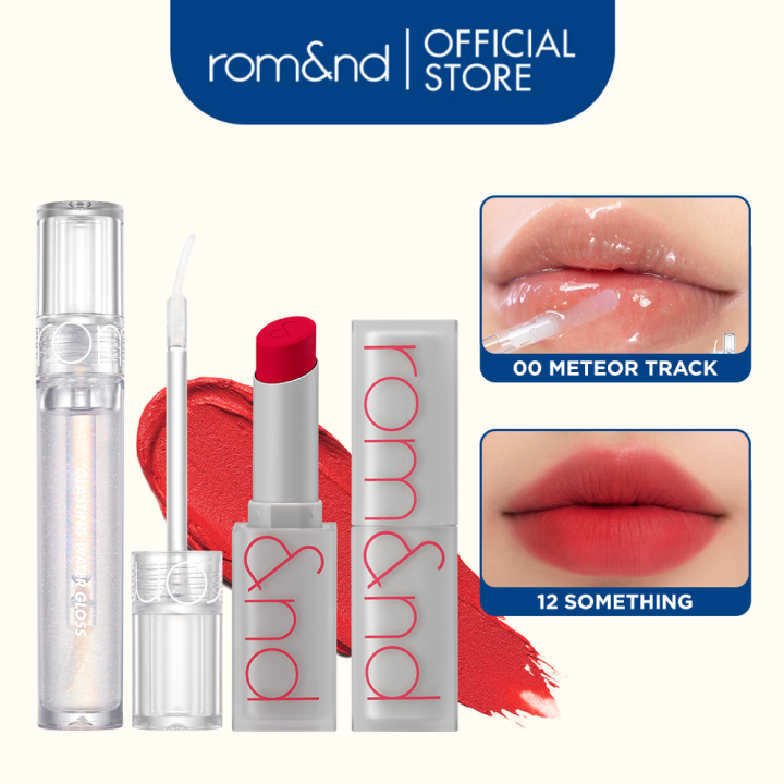 Combo%20Son%20b%C3%B3ng%20Romand%20Glasting%20Water%20Gloss%204.5g%20+%20Son%20th%E1%BB%8Fi%20Romand%20Zero%20Matte%20Lipstick-Shell%20Beach%20Nude%20Collection%203g%20-%20Image%202