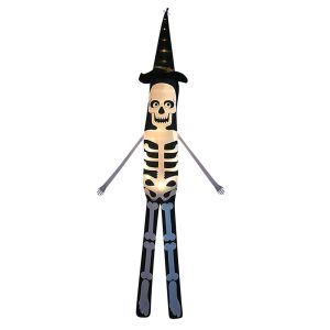DVFDA Luminous Hanging Halloween Decoration Ghost Home Garden Haunted House Halloween Party Skeleton Flashing Light Ornament Skull Flag Horror Props