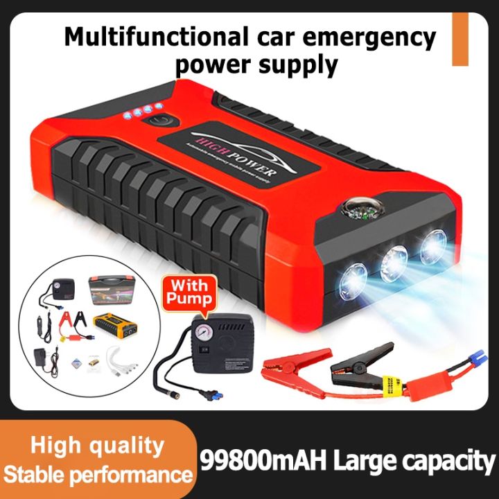 10000mAh KFZ Auto Kompressor Luftpumpe Booster Powerbank Starthilfe