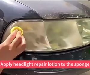 Car Headlight Restoration Kit Polish and Cleaner for Clear Visibility and Oxidation Removal.