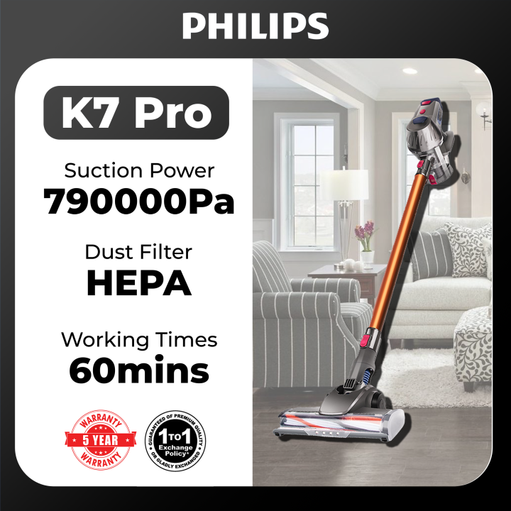 Vacuum Cleaner Philips K7 high power vacuum cleaner cordless 2 speed