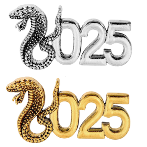 Elegant 2025 Snake Year Brooch Pin Wisdoms And Good Fortune Pin Nonfading Metal For Festival Fashion Enthusiasts