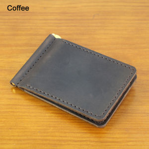 FANCODI High Quality Handmade Crazy Horse Leather Money Clips For Men Vintage Cowhide Genuine Leather Short Wallet Bifold Purse Best Fathers Day Gift WF300
