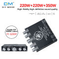 Diymore XYS350H 2.1 Channel 220WX2+350W 5.1 Bluetooth Power Amplifier Board Module High and Low Bass Subwoofer TPA3255 Power Amplifier Chip Supports Sinilink-APP DC18V-38V/10A. 