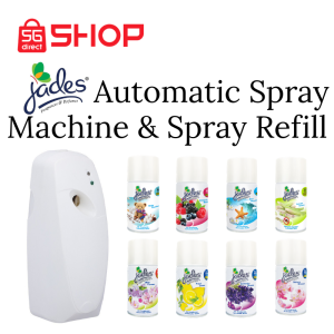 Jades Automatic Spray Machine Dispenser Air Freshener Fragrance Spray Refill 300ml Sakura/Berries/Lemongrass/Seabreeze